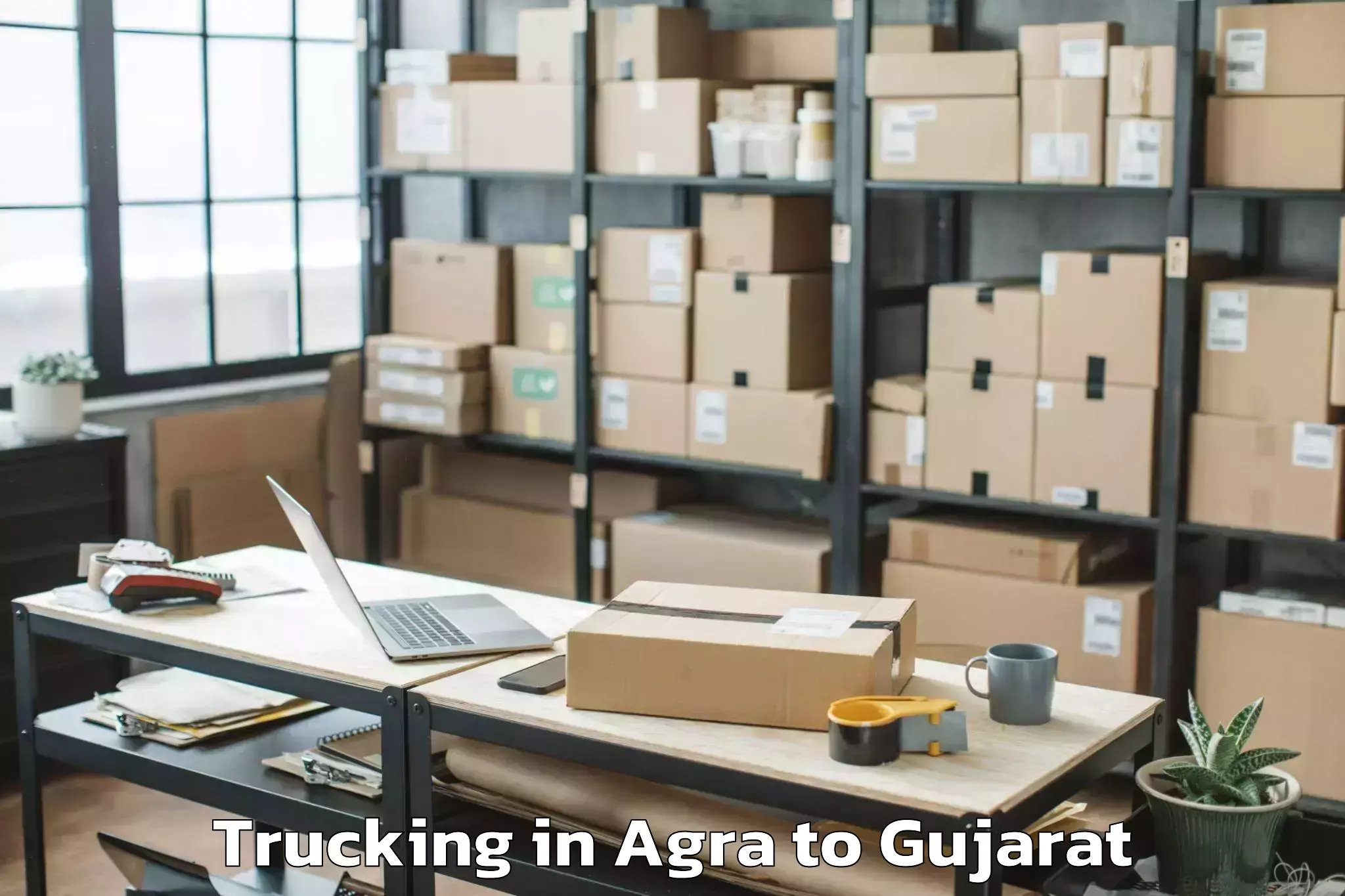 Book Agra to Bhiloda Trucking Online